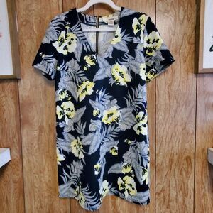 Sans Souci | Tropical Print Mini Sheath Dress | Size M
